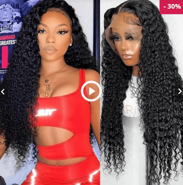 UNice Curly Glueless Lace Front Wigs Human Hair 13x4 HD Lace Wigs for Women 150% Density Natural Color
