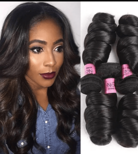 UNice Hair Peruvian Loose Wave Virgin Hair Weft 4pcs/pack