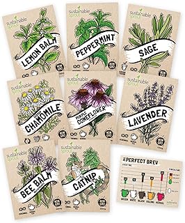 Medicinal Seeds for Planting 8-Pack – Herbal Tea Seeds   -Image; Amazon Garden Essentials Must Haves For Every Gardener https://www.charlenegardiner.com