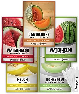 Melon Fruit Seeds For Planting Home Garden 5 Variety Packs  -Image; Amazon Garden Essentials Must Haves For Every Gardener https://www.charlenegardiner.com-  