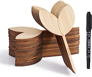 60Pcs Bamboo Plant Lables with A Marker Pen,   -Image; Amazon Garden Essentials Must Haves For Every Gardener https://www.charlenegardiner.com