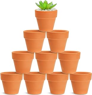 10 Pack 2.5 inch Mini Terra Cotta Pots with Drainage Holes, Small Clay Flower Pots for Plants, Succulents -Image; Amazon Garden Essentials Must Haves For Every Gardener https://www.charlenegardiner.com