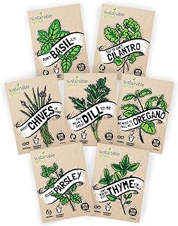7 Culinary Herb Seeds Variety Pack: -Image; Amazon Garden Essentials Must Haves For Every Gardener https://www.charlenegardiner.com   