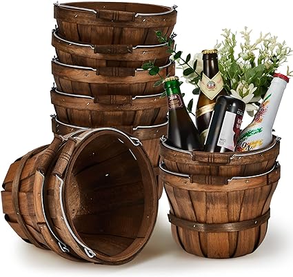 Round Wooden Baskets -Image; Amazon Garden Essentials Must Haves For Every Gardener https://www.charlenegardiner.com