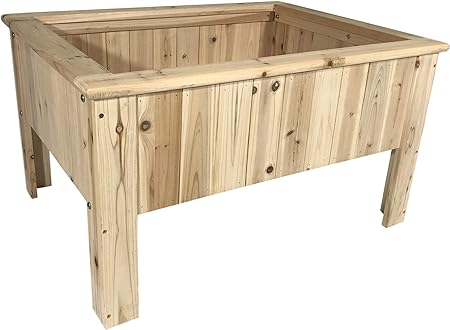 Boldly Growing Cedar Raised Garden Planter Box Kit Outdoor Elevated Bed -Image; Amazon Garden Essentials Must Haves For Every Gardener https://www.charlenegardiner.com