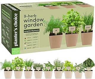 9 Herb Indoor Window Garden Kit - House Plants Seeds   -Image; Amazon Garden Essentials Must Haves For Every Gardener https://www.charlenegardiner.com