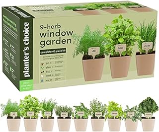 9 Herb Indoor Window Garden Kit - House Plants Seeds   -Image; Amazon Garden Essentials Must Haves For Every Gardener https://www.charlenegardiner.com