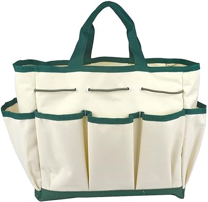 Outdoor Multi Pocket Gardening Tool Kit Holder Oxford 10" x 9" Bag 4 Side Pouches -Image; Amazon Garden Essentials Must Haves For Every Gardener https://www.charlenegardiner.com
