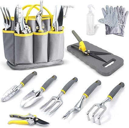 11PCS Gardening Tools Set, Garden Tool Kit with Outdoor Hand Tools, -Image; Amazon Garden Essentials Must Haves For Every Gardener https://www.charlenegardiner.com  